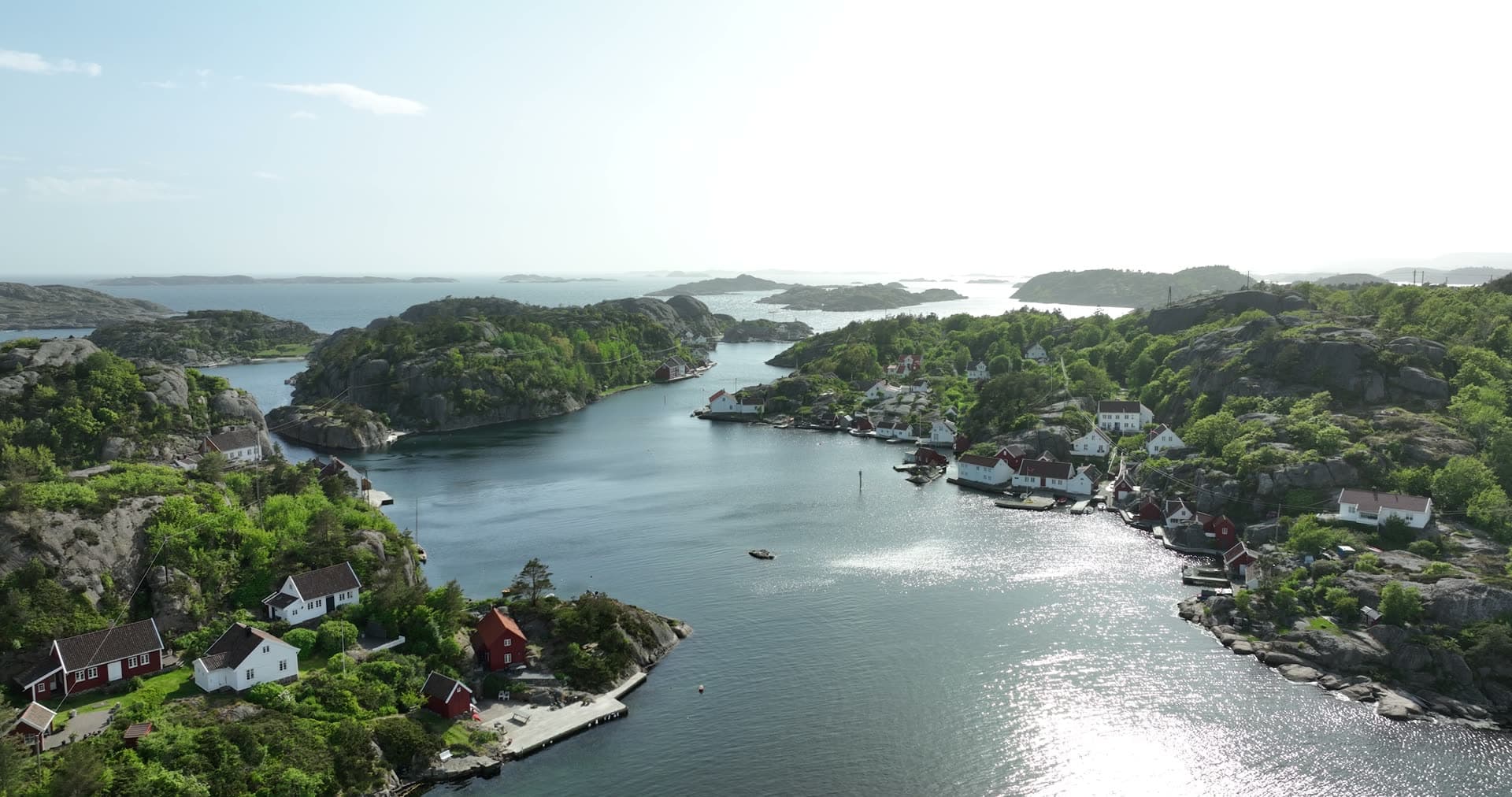 High angle shot and bird's eye view, Ny-Hellesund