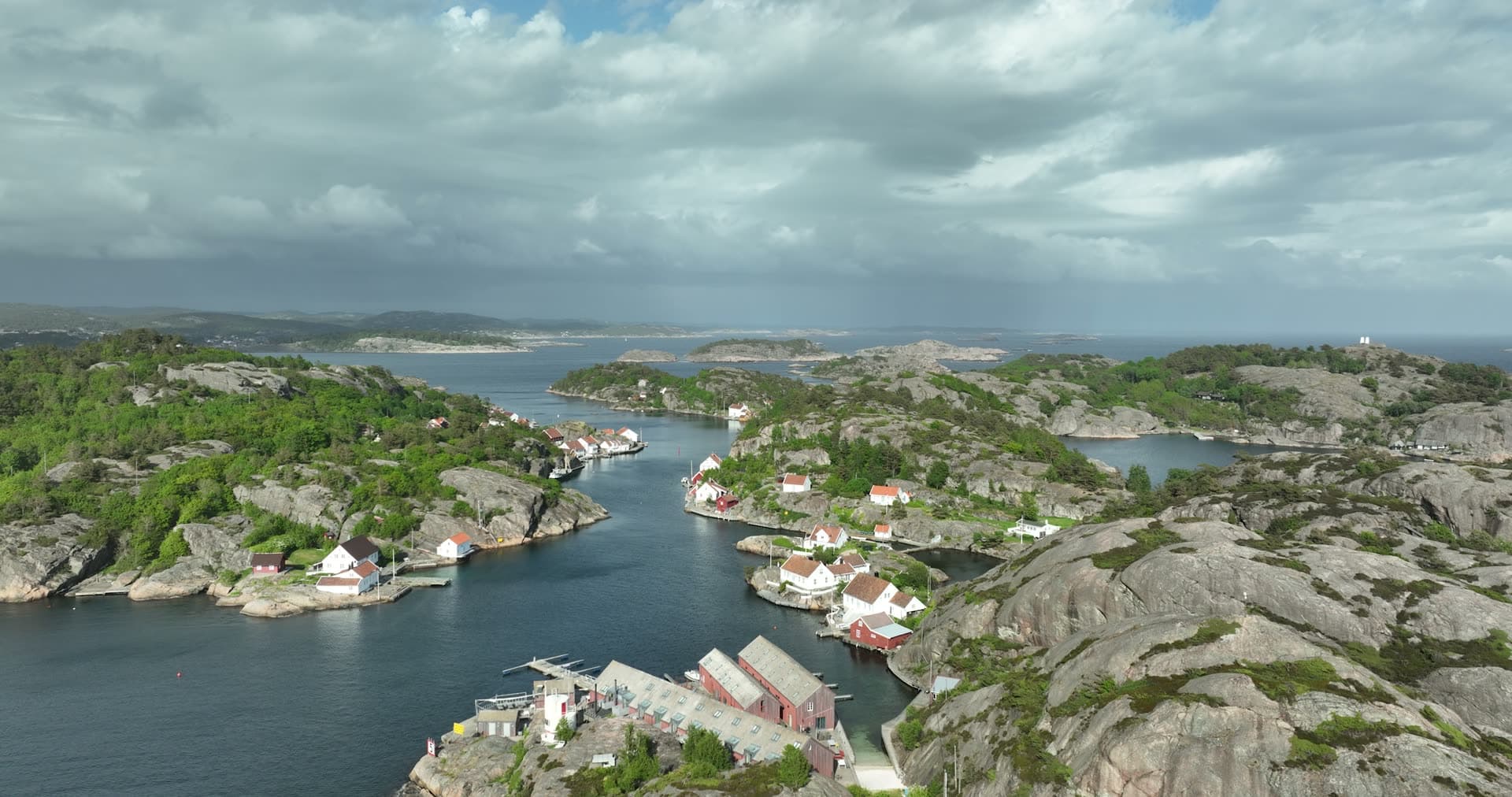 Nature and culture blend and steep granite cliffs, Ny-Hellesund