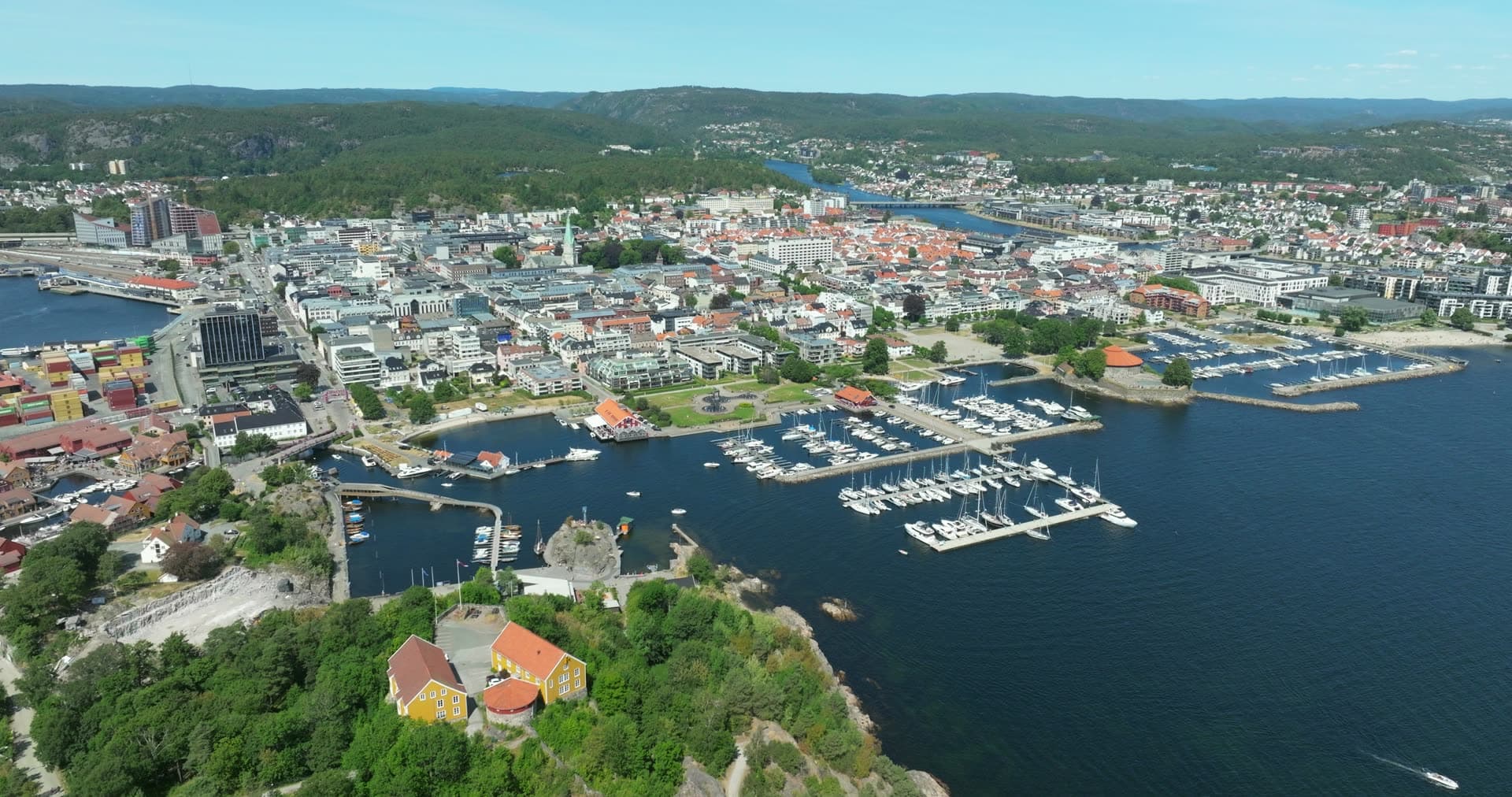 Kristiansand bird's eye view