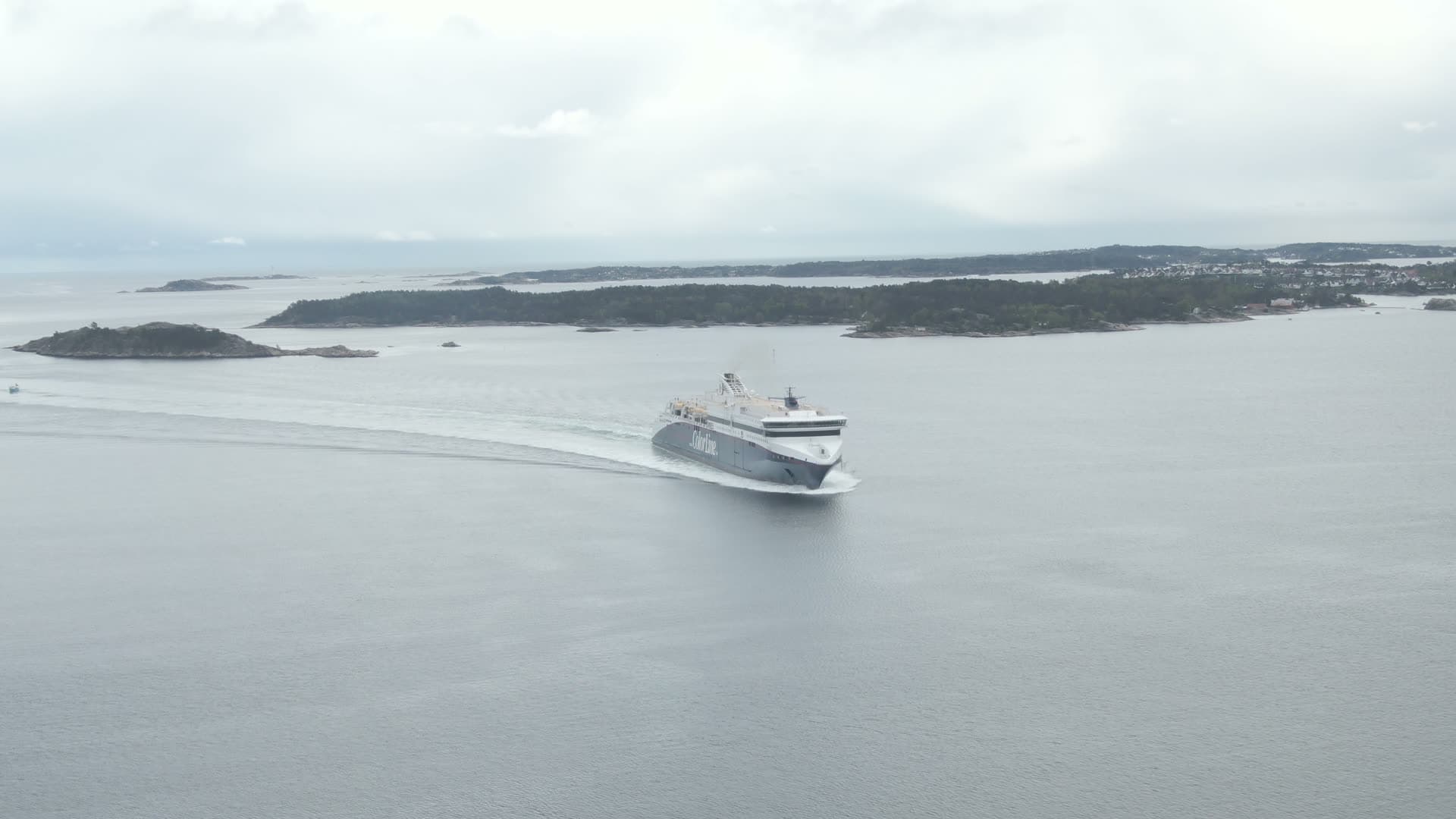 Passenger ferry sailing through the archipelago, Kristiansand