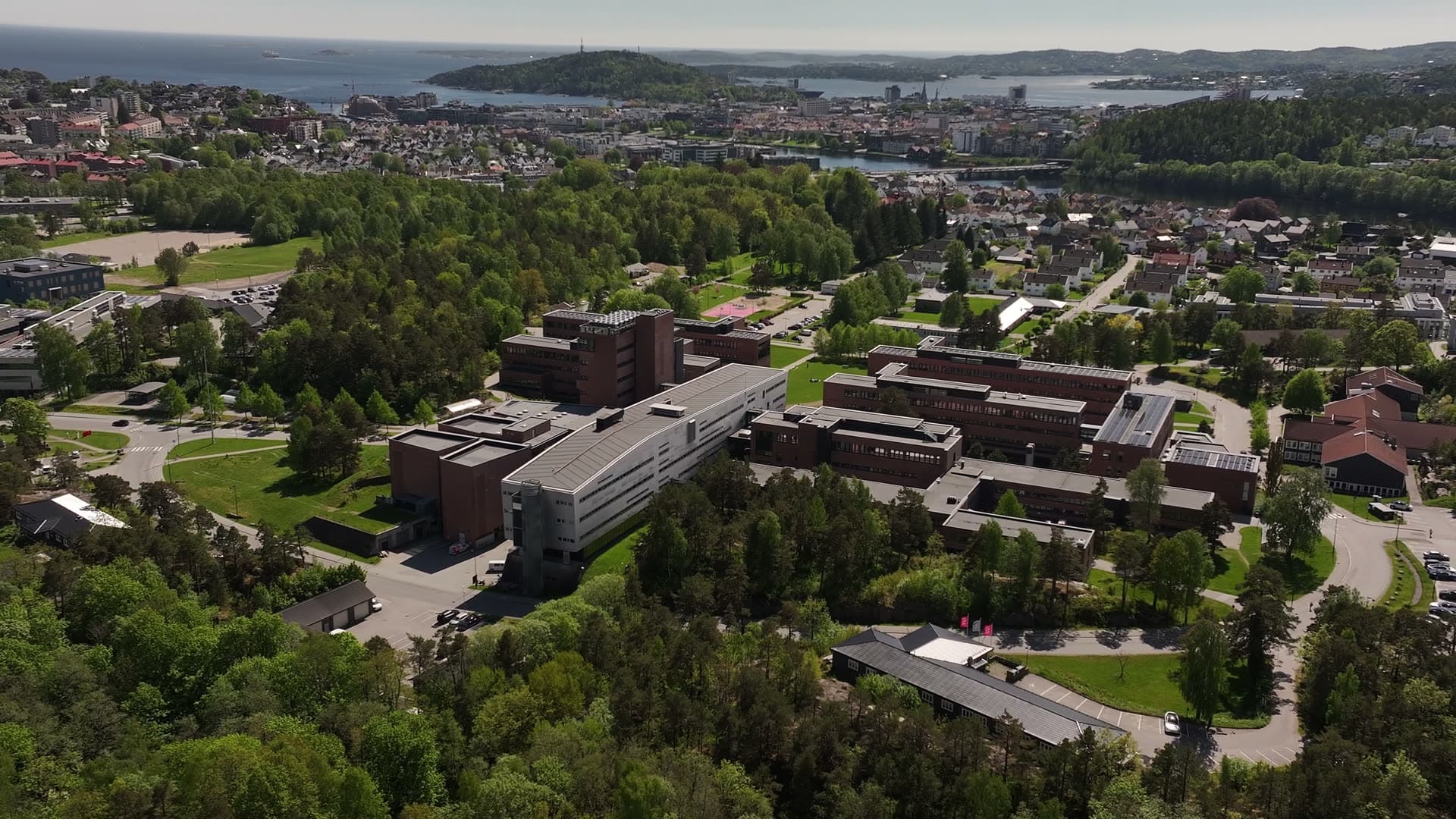 University of Agder with Kristiansand in the background, Kristiansand