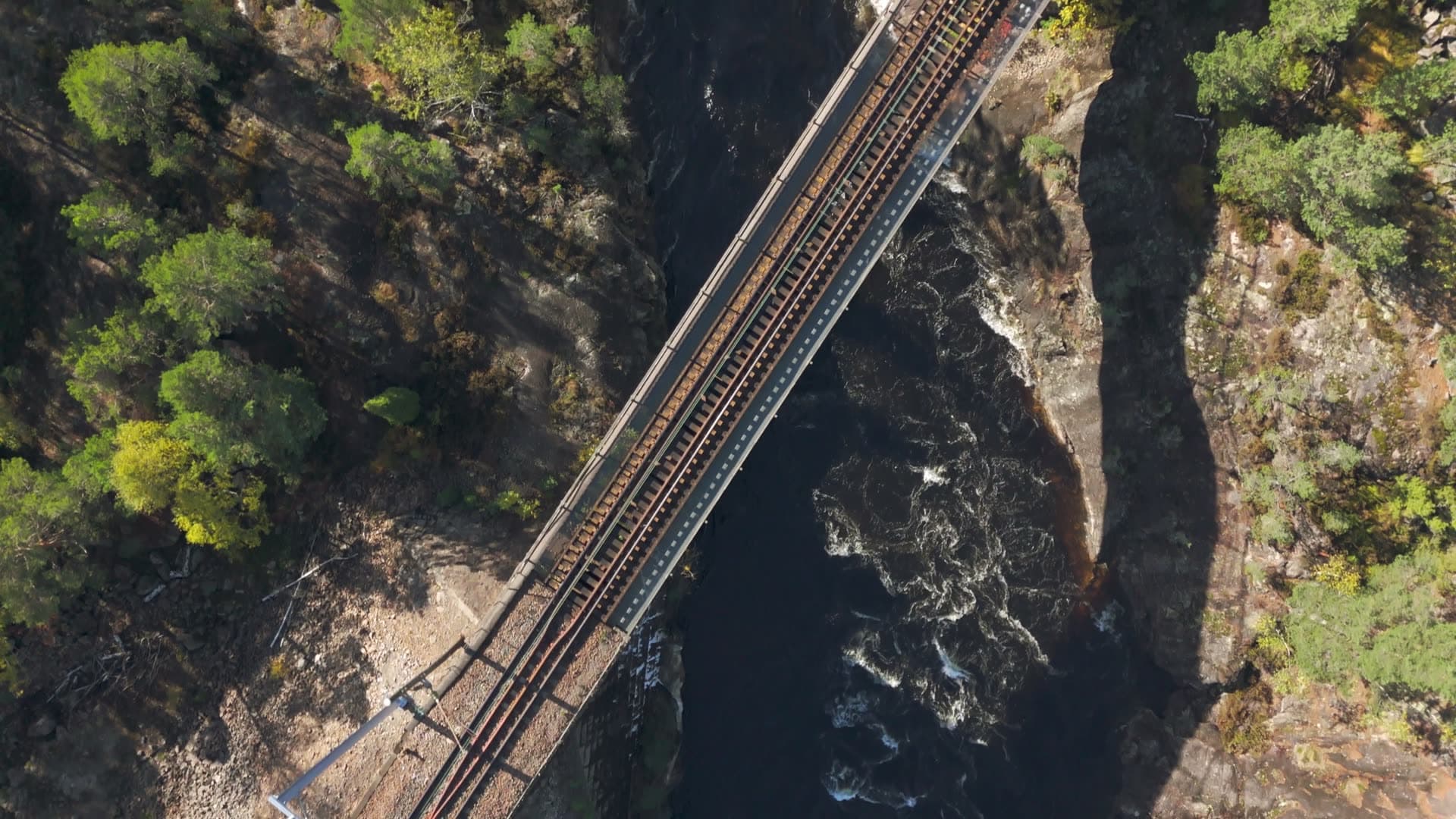 Nature and infrastructure and bird's eye view, Herefoss
