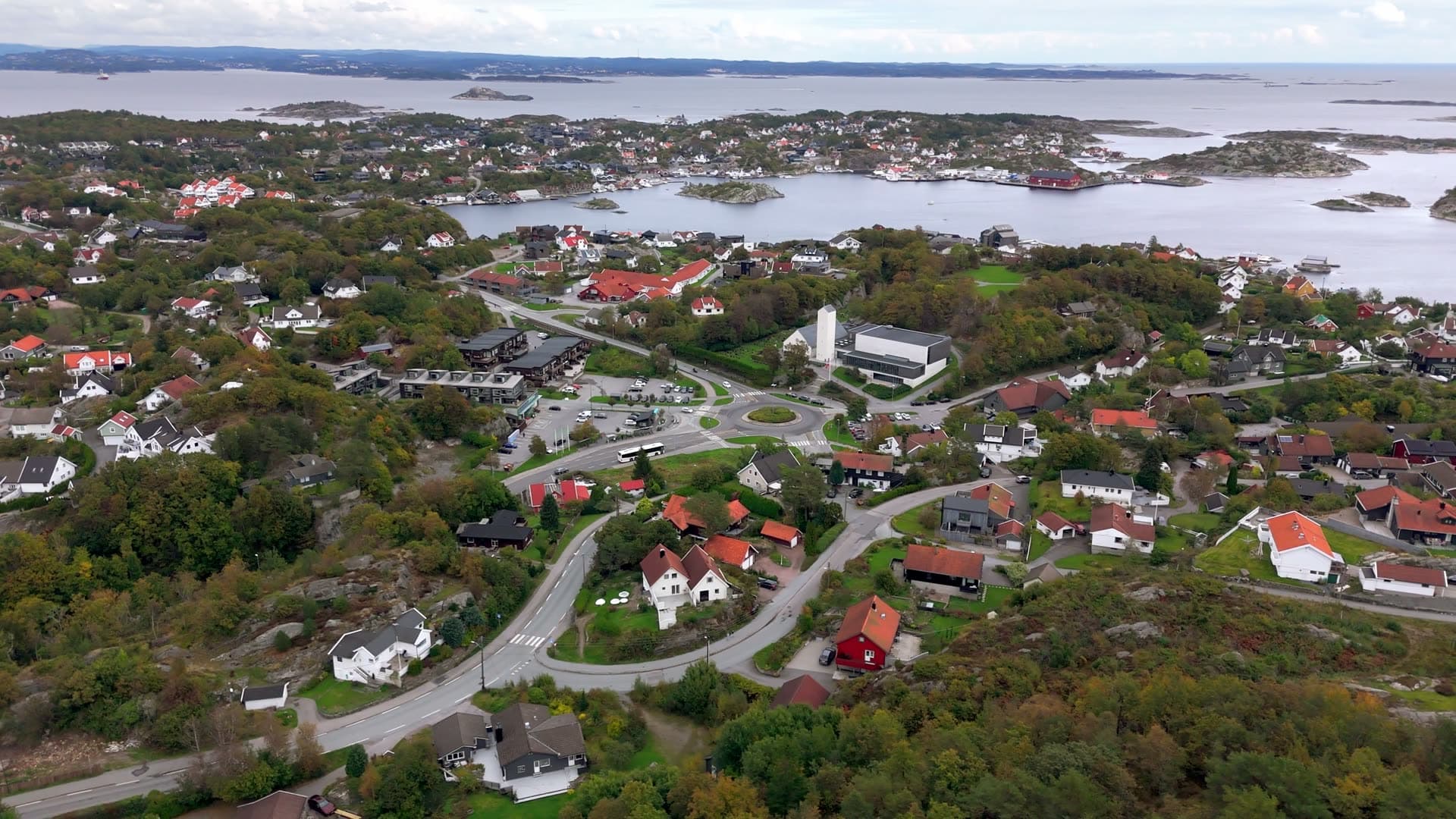 Bird's eye view and high angle shot, Flekkerøy