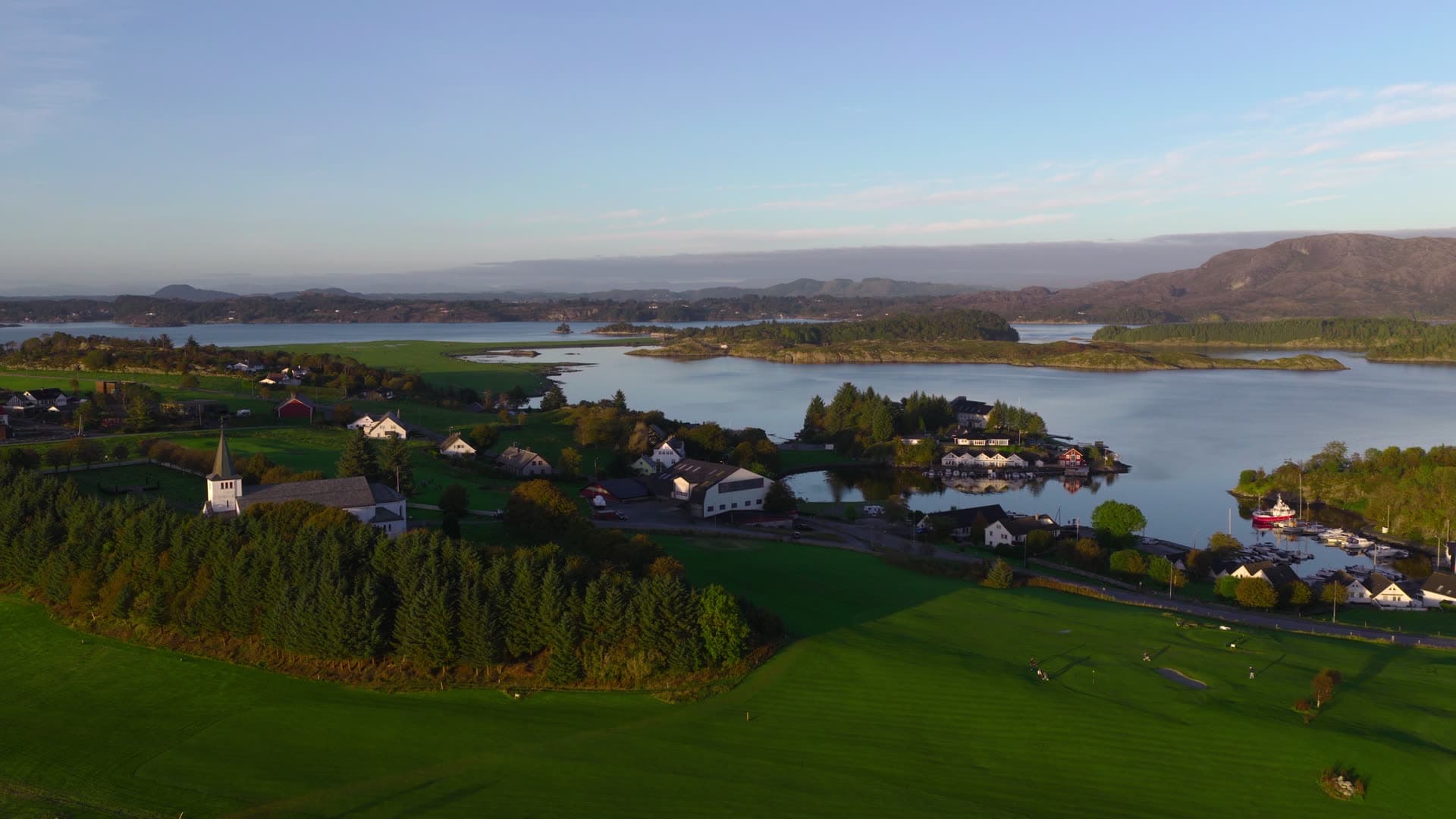 Norwegian coastal village and islands, Herdla