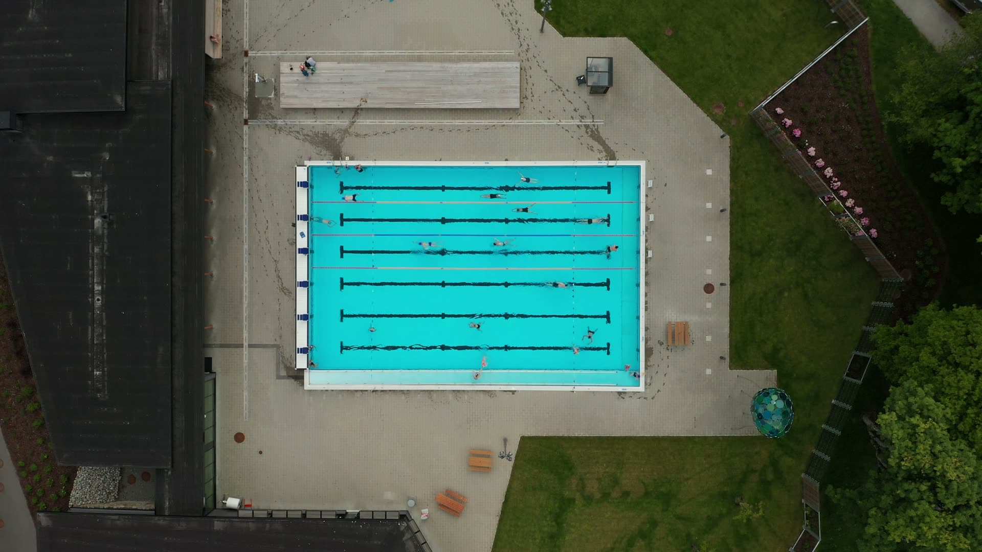 Outdoor swimming pool with lap lanes, Stavanger