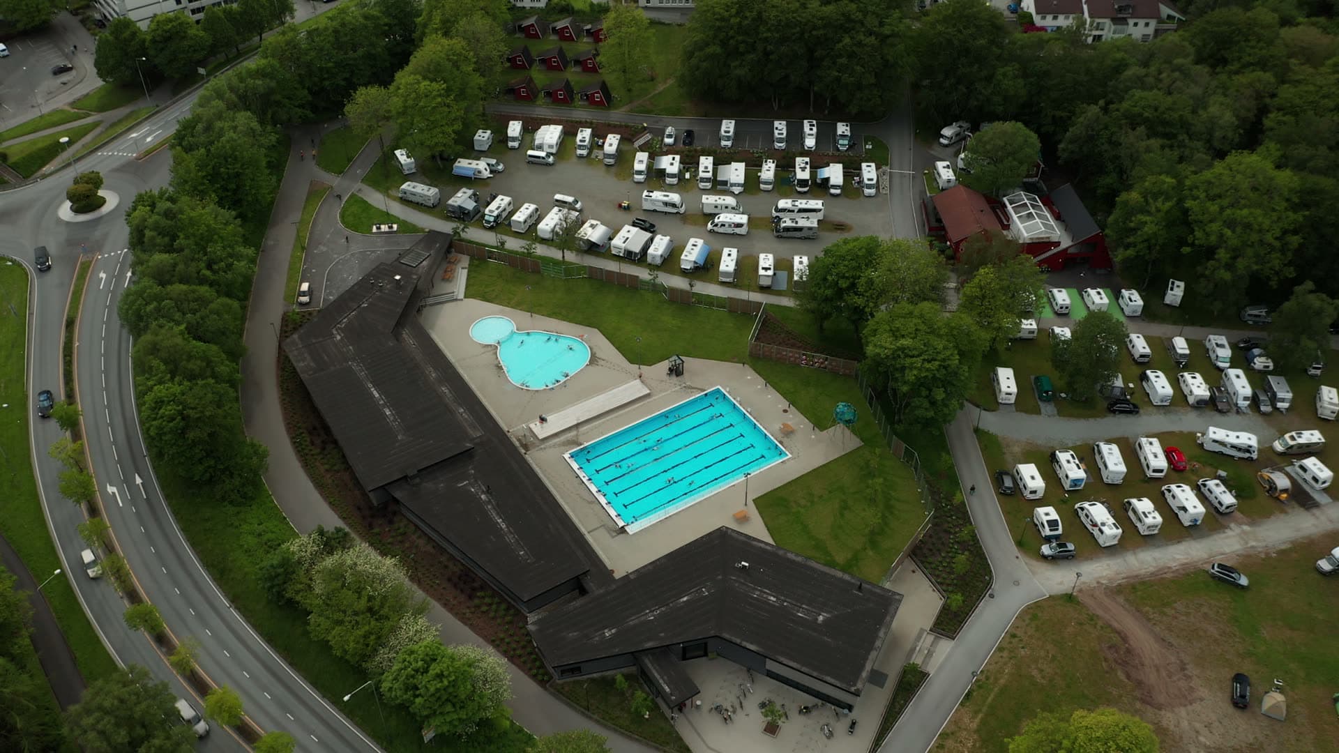 Camping resort with swimming pools, Stavanger