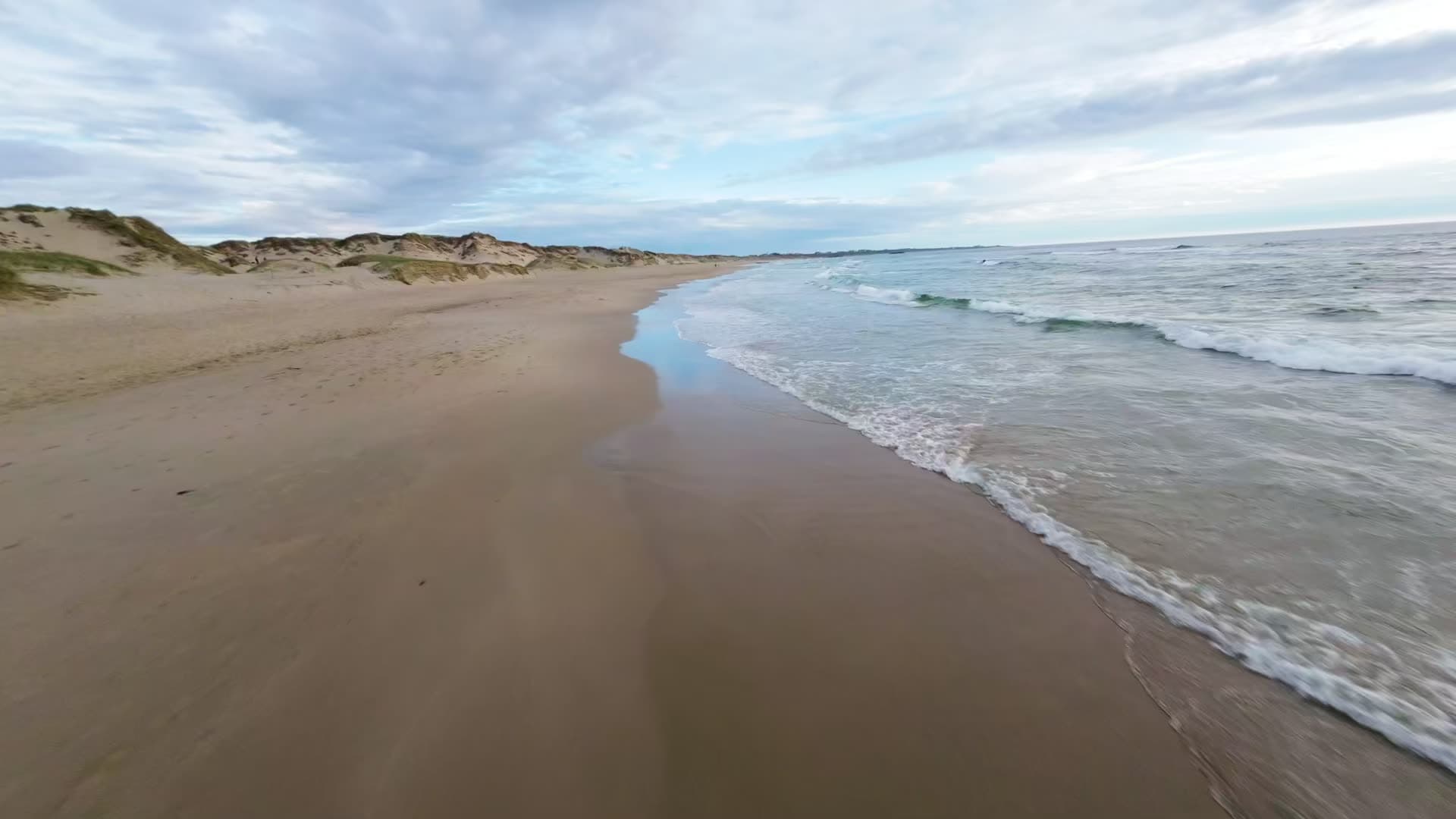 Sandy beach with coastal dunes, Boresanden