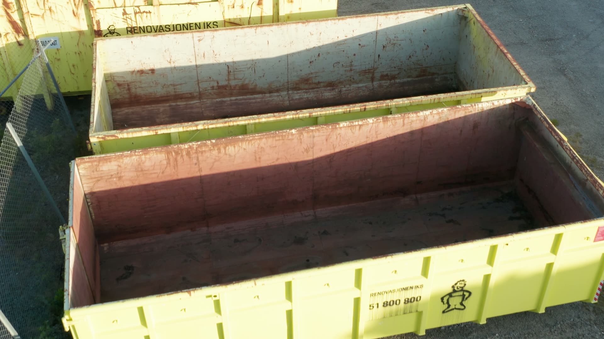 Industrial waste containers yard, Forus