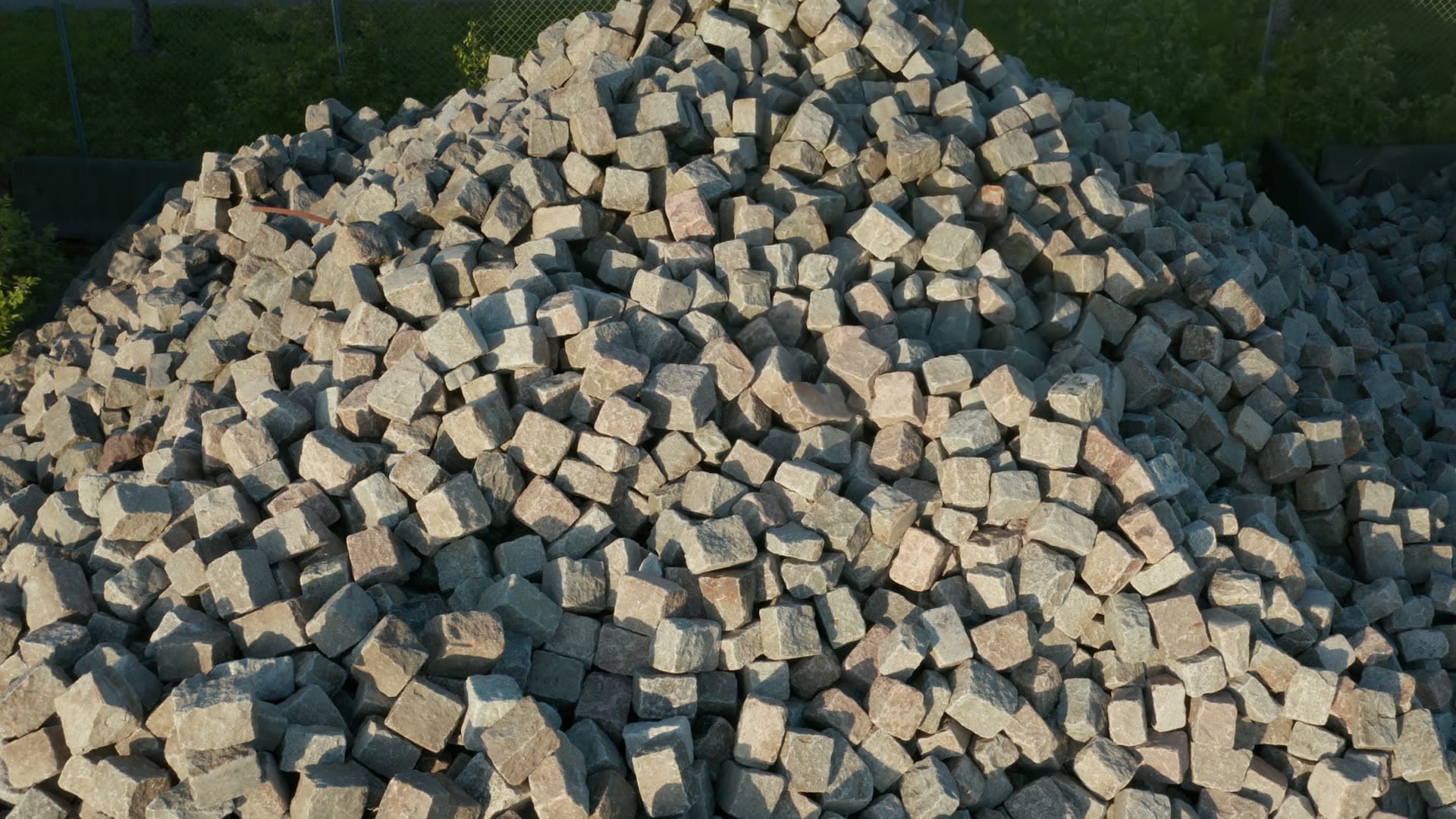 Granite stone blocks pile, Moseid