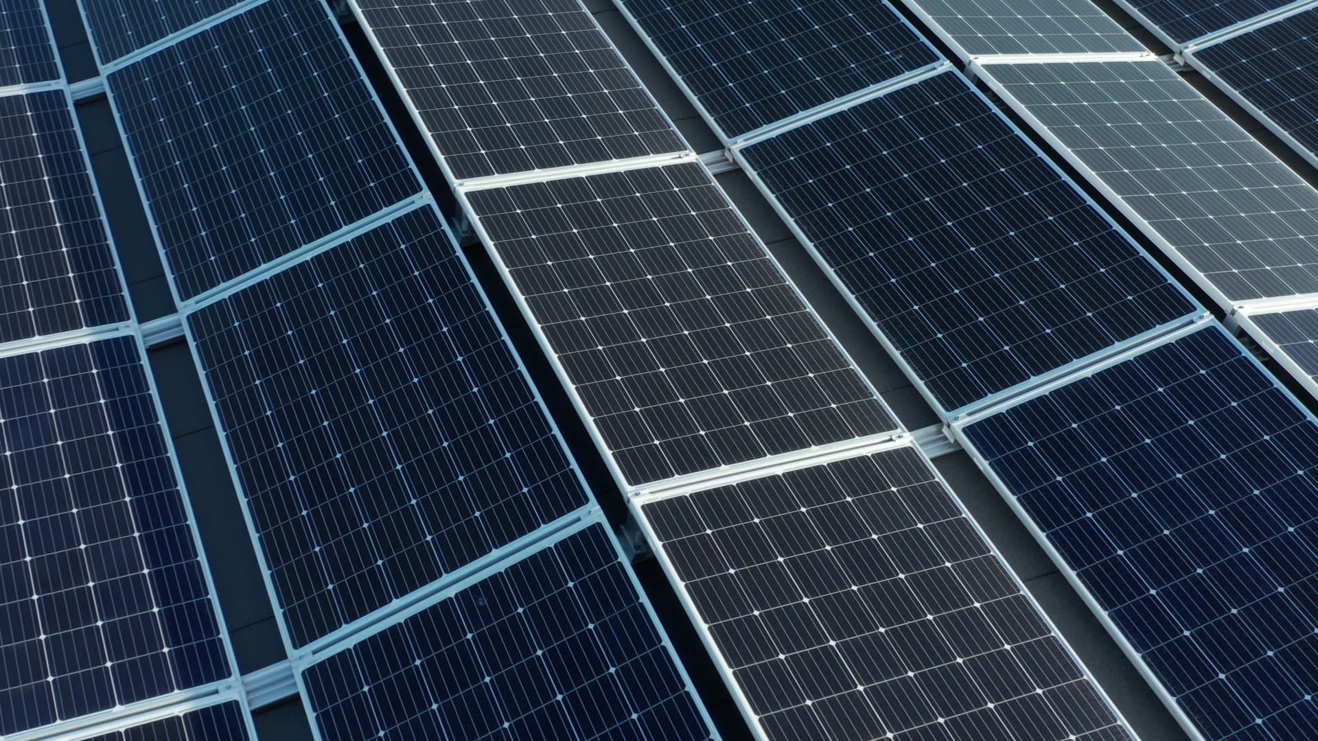 Solar panel array from above, Moseid