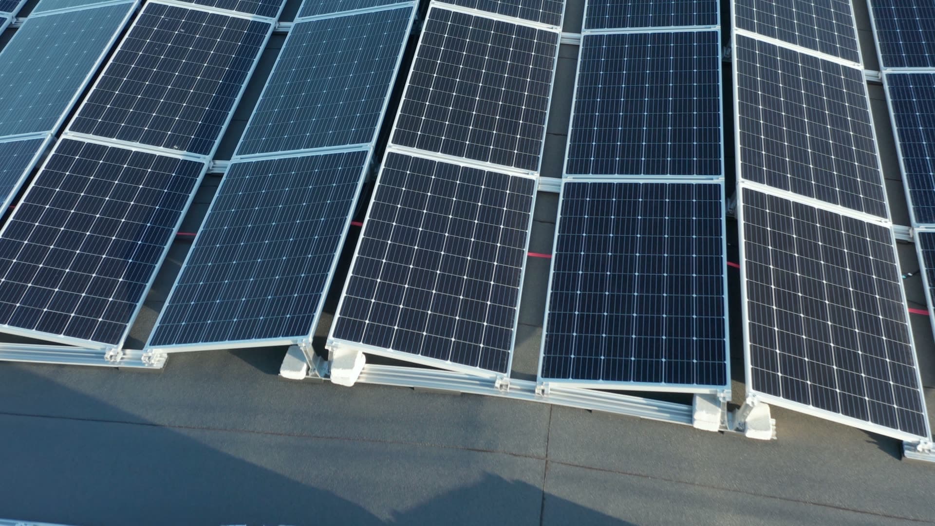 Solar photovoltaic panel array installation, Moseid