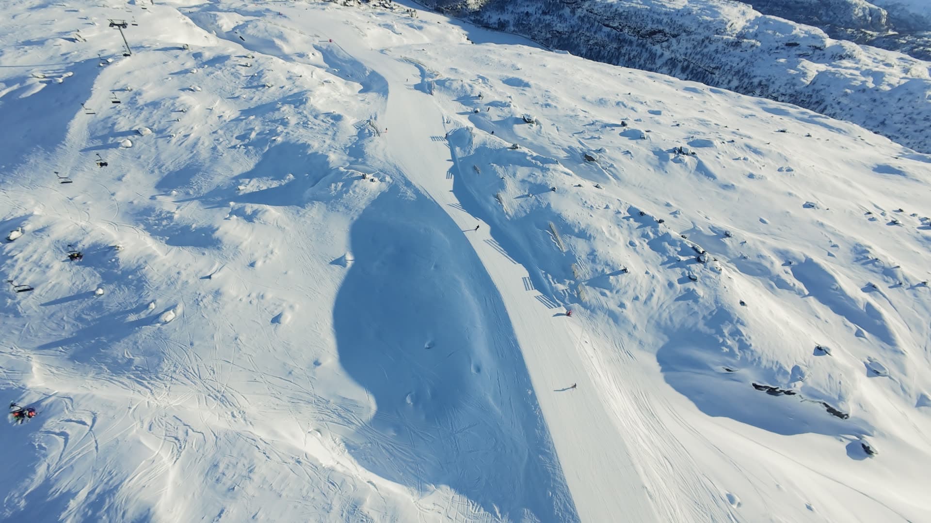 Ski resort slopes alpine terrain, Sirdal Fjellpark