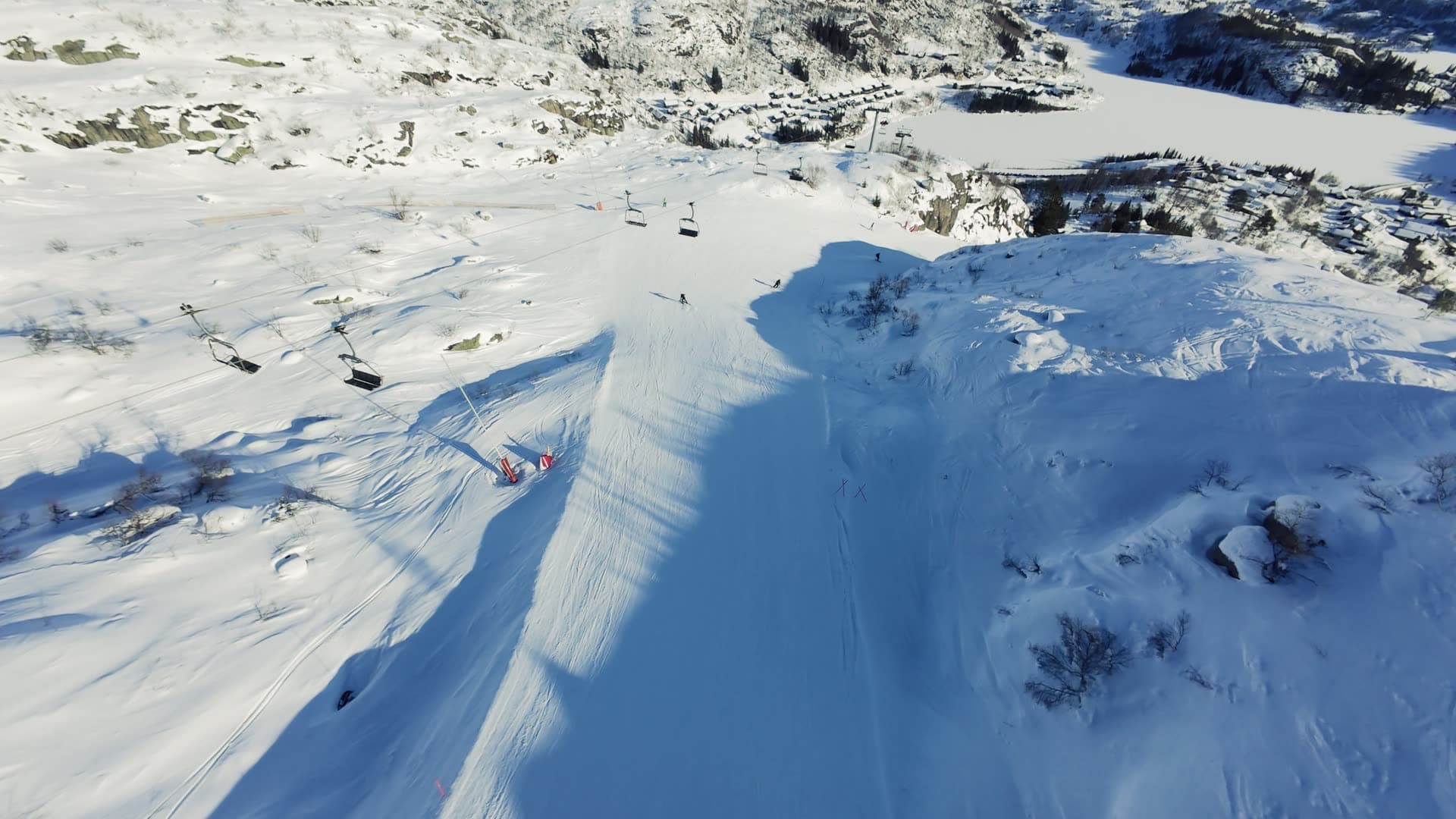 Ski resort slopes and chairlifts, Sirdal Fjellpark