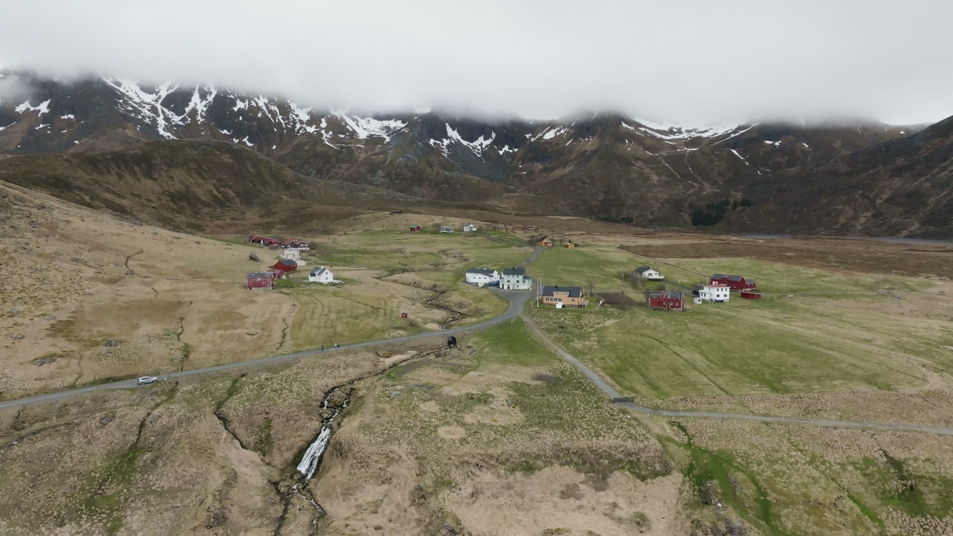 Remote Arctic valley settlement, Myrland