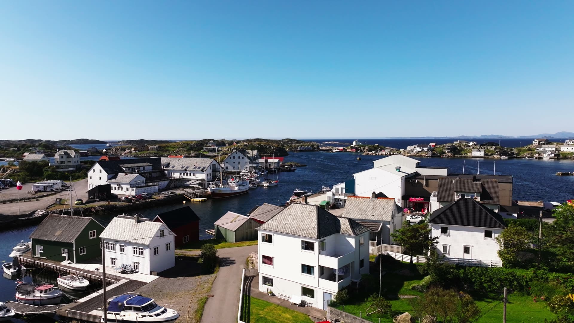 Norwegian waterfront residential neighborhood, Fedje