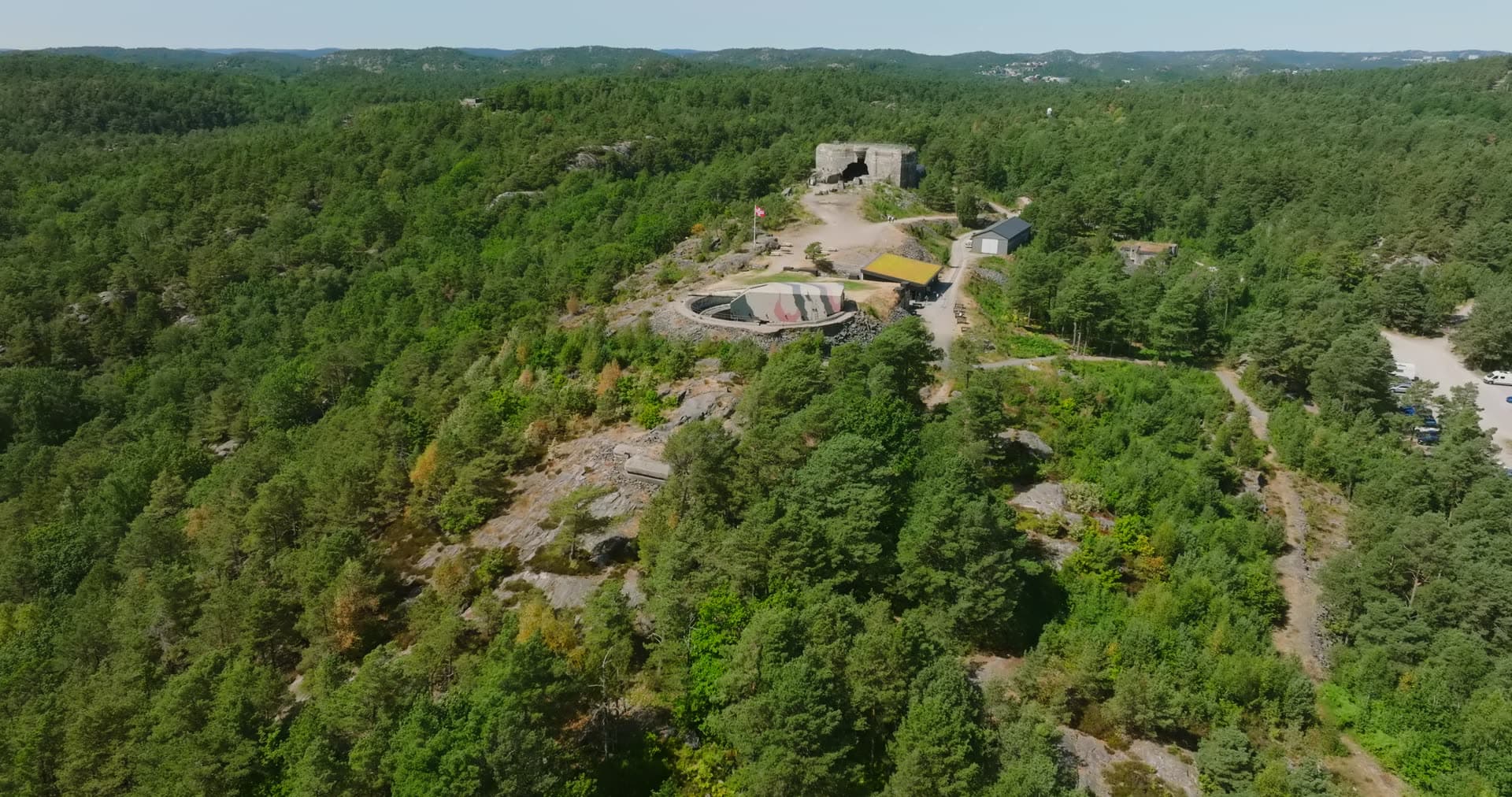 Bunker and gun emplacement in the forest, Møvik, Norway